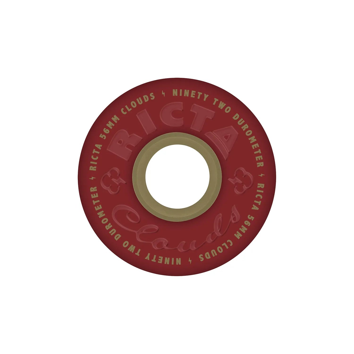 RICTA Clouds Wheels 92A, maroon/gold (56mm) - Tiki Room Skateboards - 1