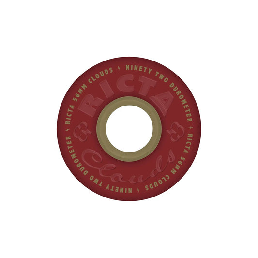 RICTA Clouds Wheels 92A, maroon/gold (56mm) - Tiki Room Skateboards - 1