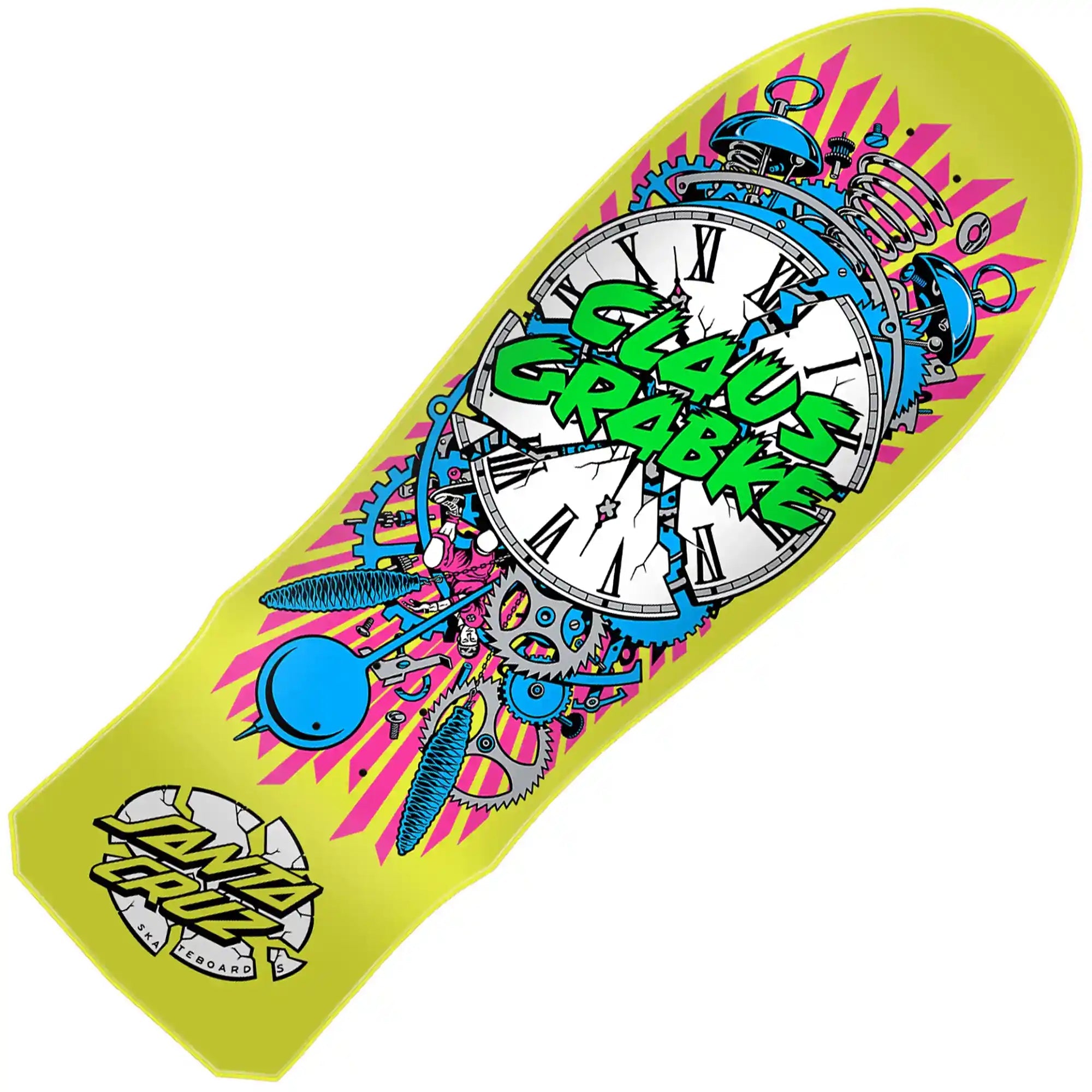 Santa Cruz Grabke Exploding Clock Reissue Deck (10.04” x 29.83”) - Tiki ...