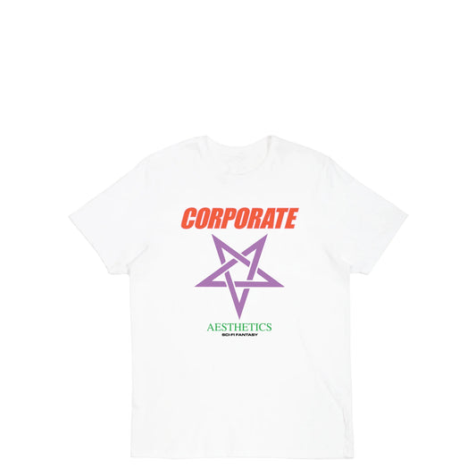 Sci-Fi Fantasy Corporate Aesthetics Tee, white - Tiki Room Skateboards - 1