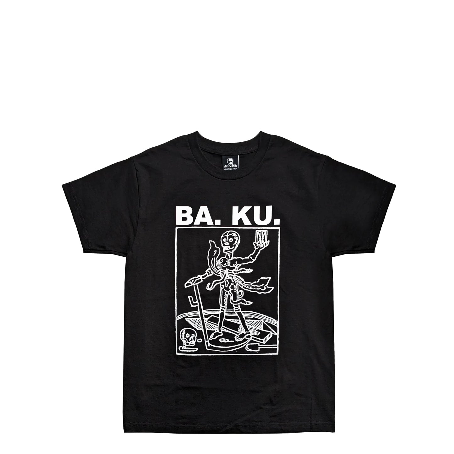 Skull Skates BA. KU. Plague Corpse Tee, black - Tiki Room Skateboards - 1