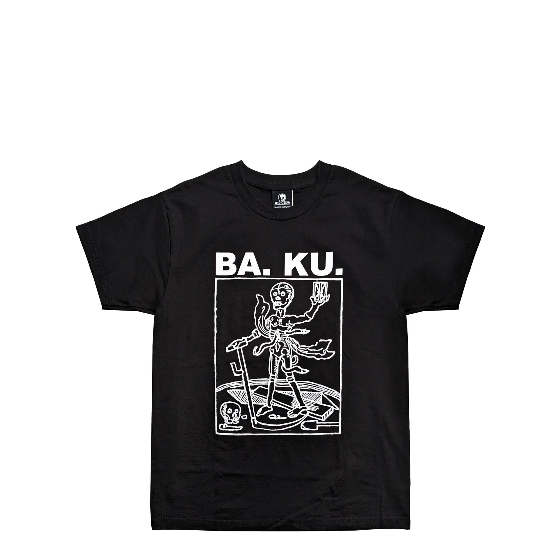 Skull Skates BA. KU. Plague Corpse Tee, black - Tiki Room Skateboards - 1