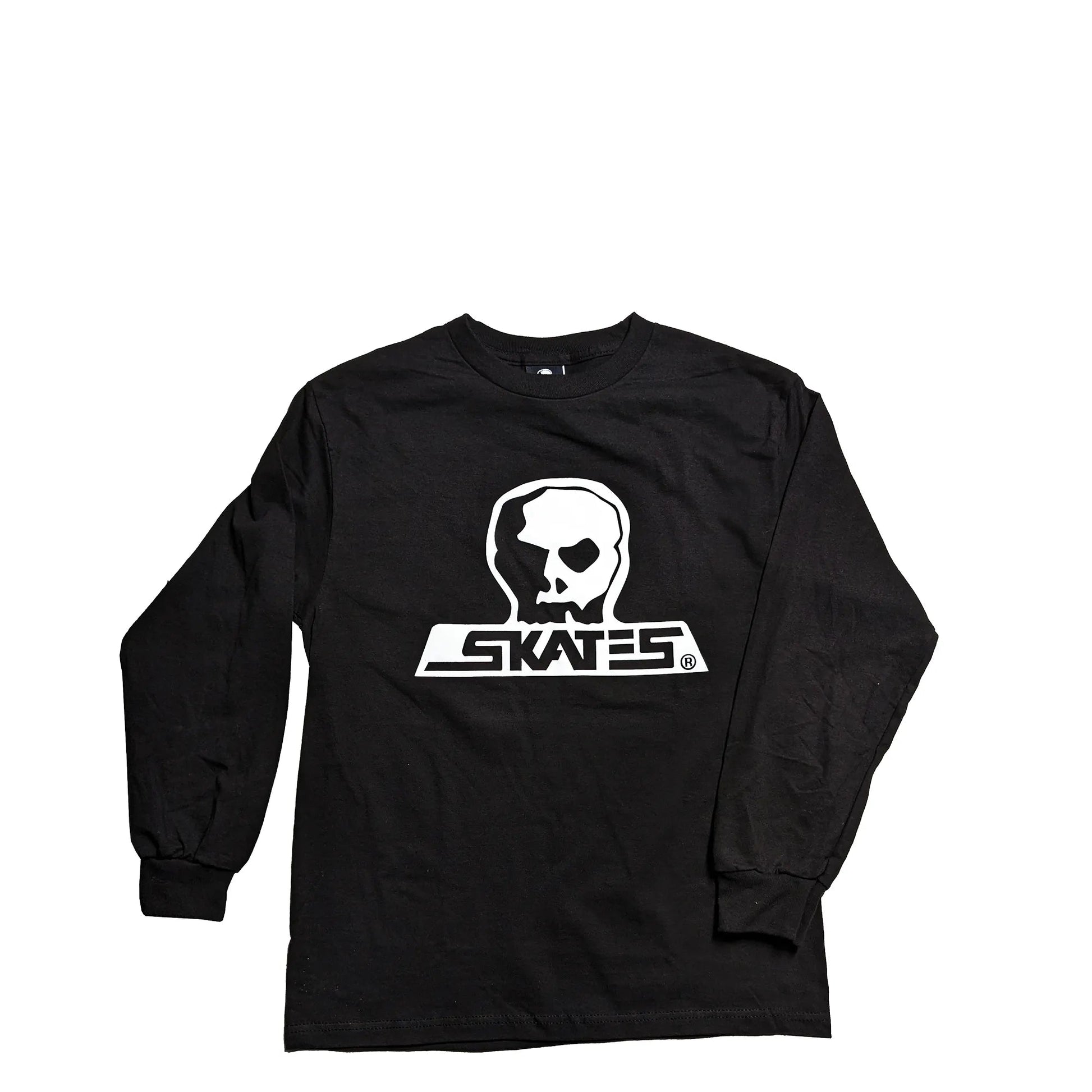 Skull Skates Burbs Long Sleeve Tee, black - Tiki Room Skateboards - 1