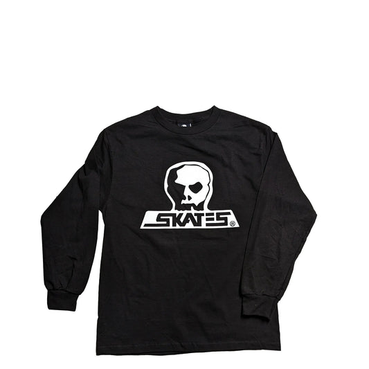 Skull Skates Burbs Long Sleeve Tee, black - Tiki Room Skateboards - 1
