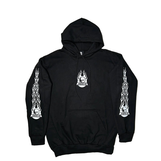 Skull Skates Burnt Fireball Skull Classics Hood, black/white - Tiki Room Skateboards - 1