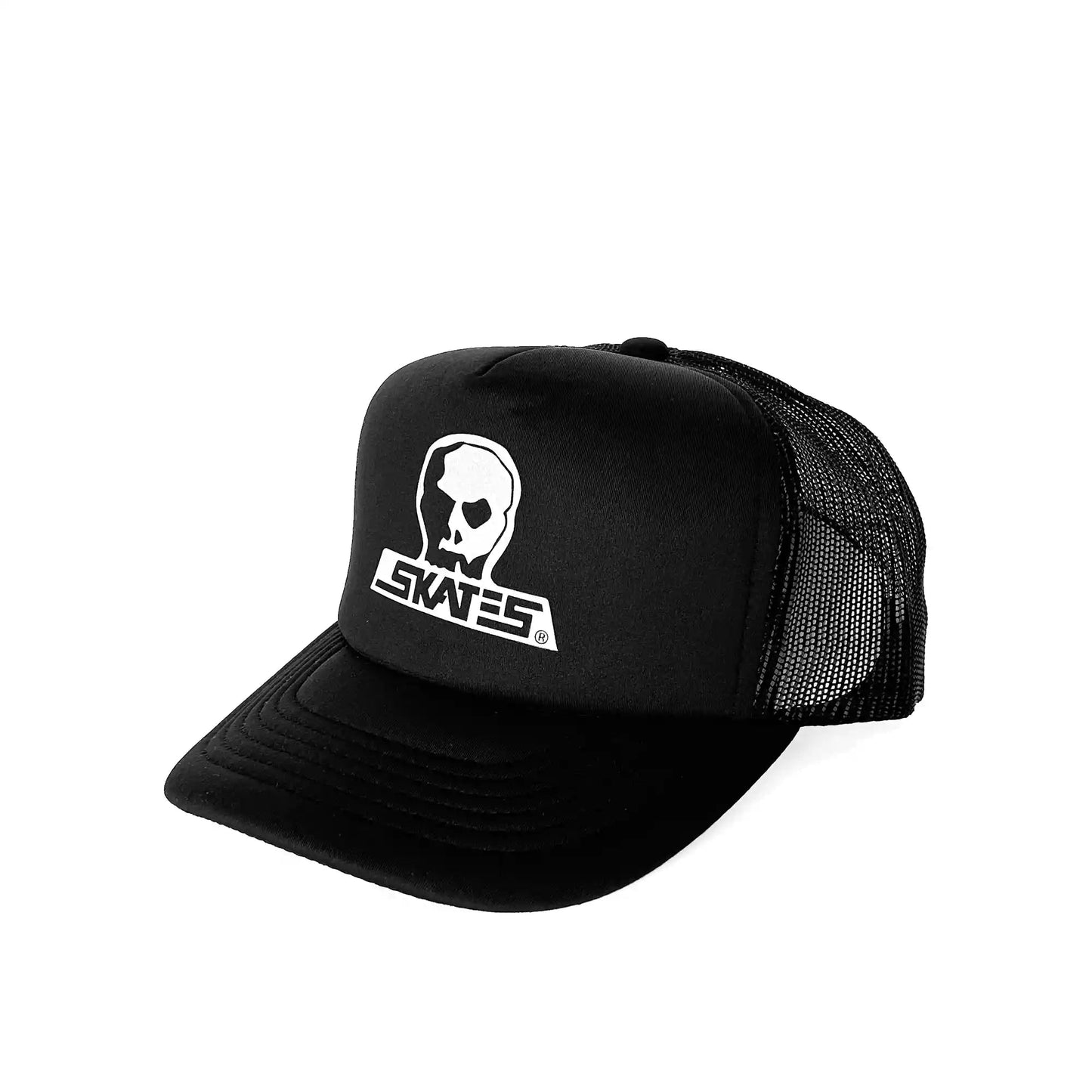 Skull Skates Foam Mesh Trucker Cap (Large Logo), black - Tiki Room Skateboards - 1