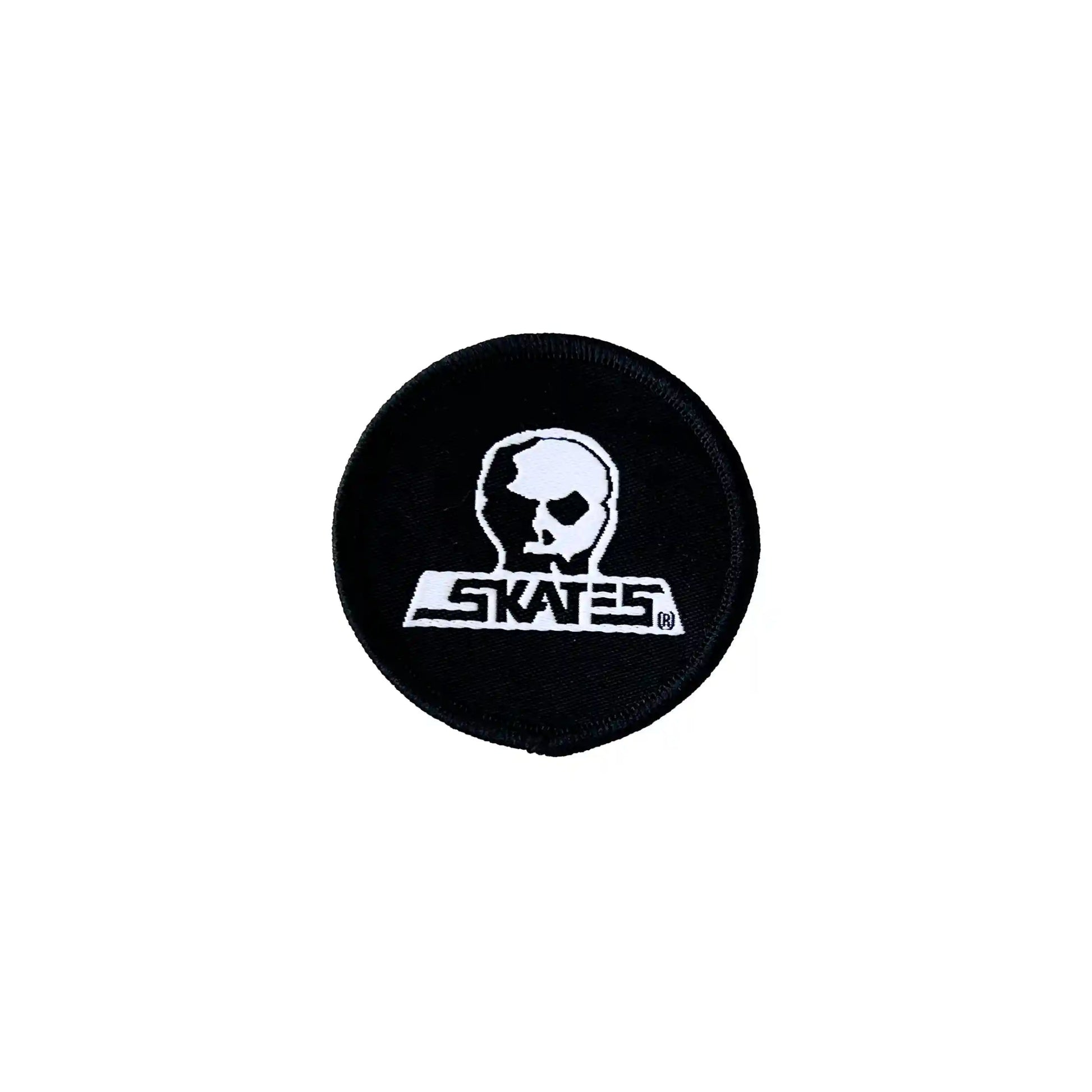 Skull Skates Logo Circular Patch, 2”, black - Tiki Room Skateboards - 1