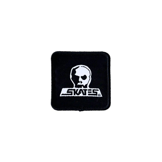 Skull Skates Logo Square Patch, 2”, black - Tiki Room Skateboards - 1