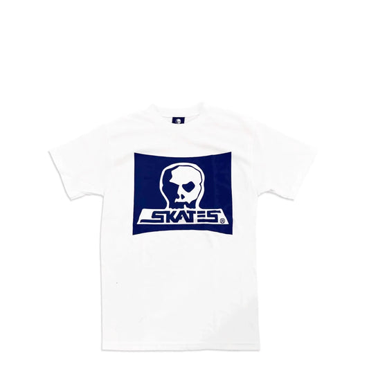 Skull Skates Prep Skul T-Shirt, white - Tiki Room Skateboards - 1