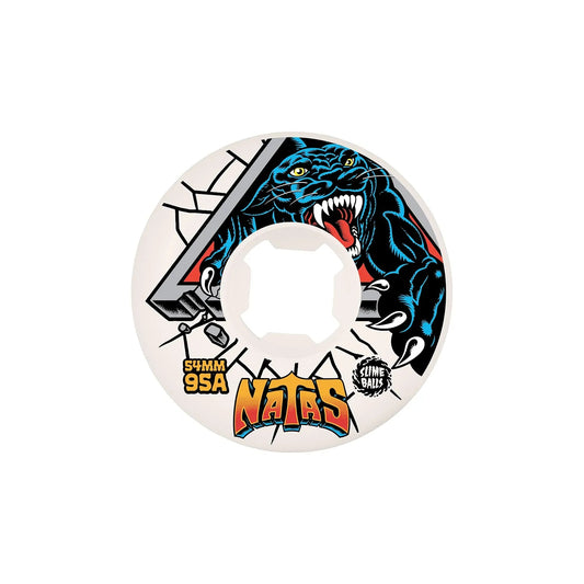SLIME BALLS Natas Reissue Wheels 95A, white (54mm) - Tiki Room Skateboards - 1