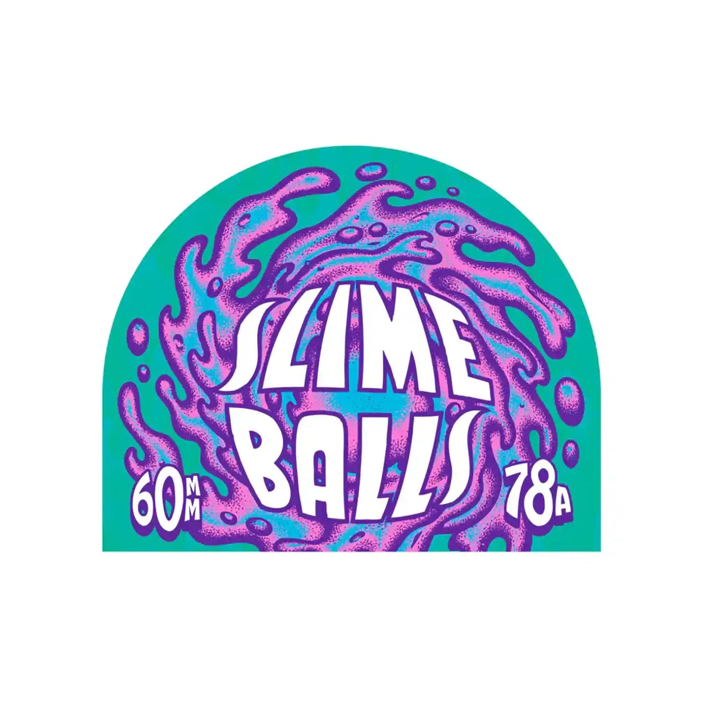 Slime Balls OG Slime Wheels White 78A (60mm) - Tiki Room Skateboards - 4