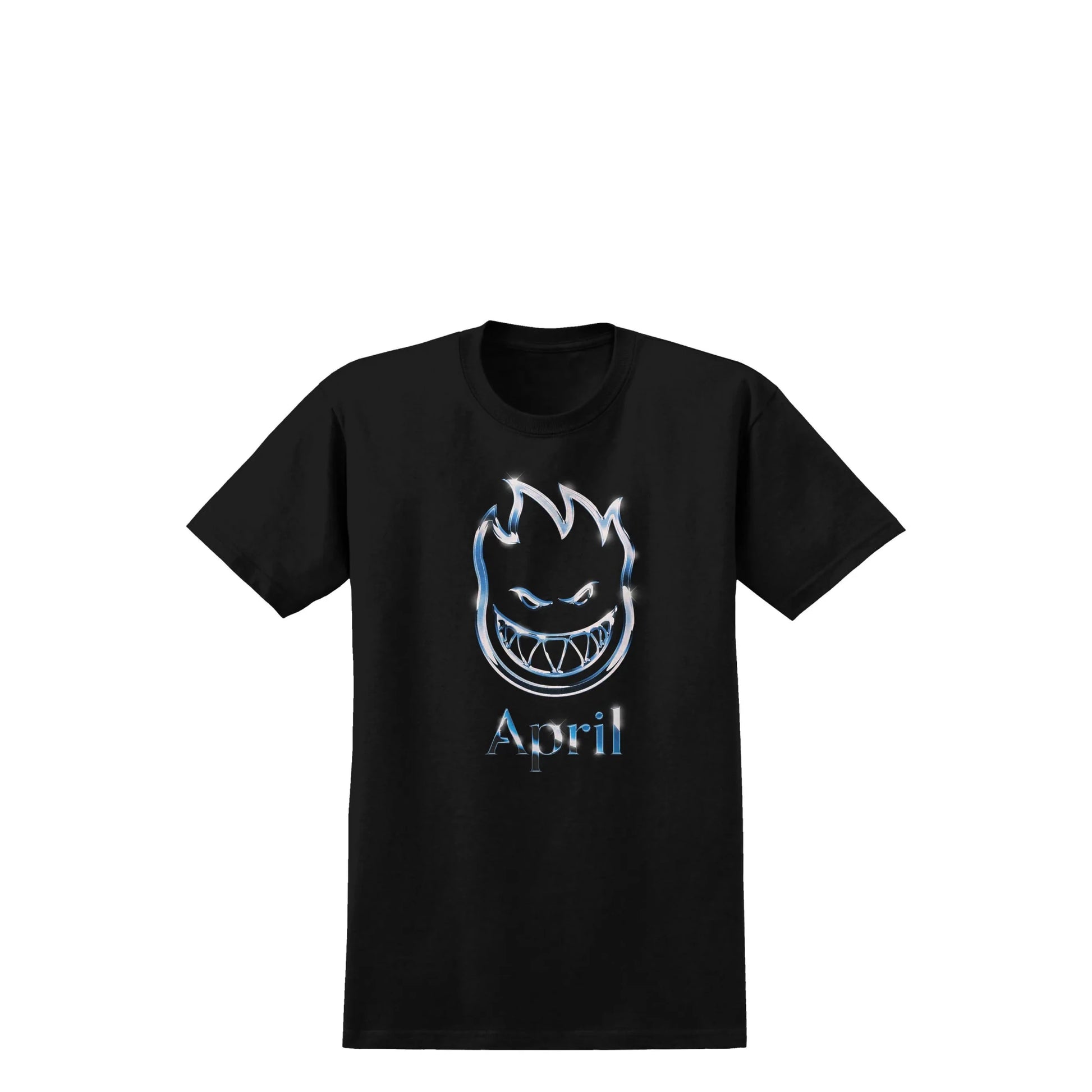 Spitfire April Chrome Bighead Premium Print T-Shirt, black - Tiki Room Skateboards - 1