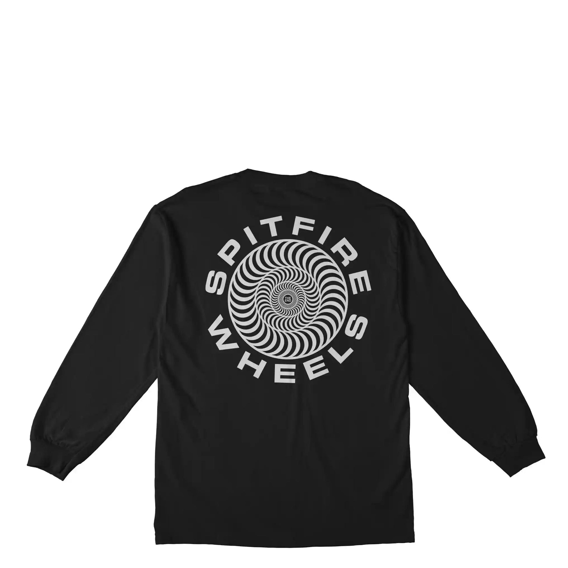 Spitfire Classic '87 Swirl Long Sleeve T - Shirt, black w/ white prints - Tiki Room Skateboards - 1