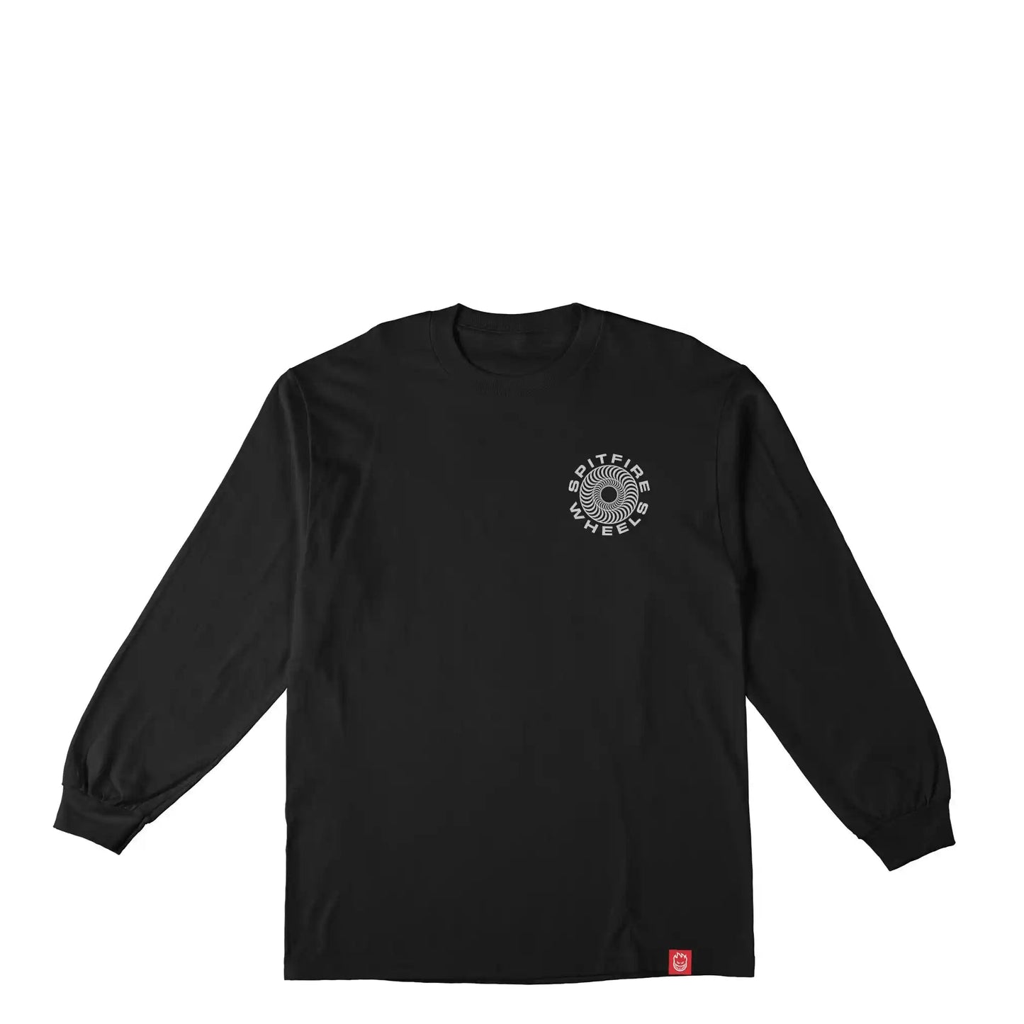 Spitfire Classic '87 Swirl Long Sleeve T - Shirt, black w/ white prints - Tiki Room Skateboards - 2