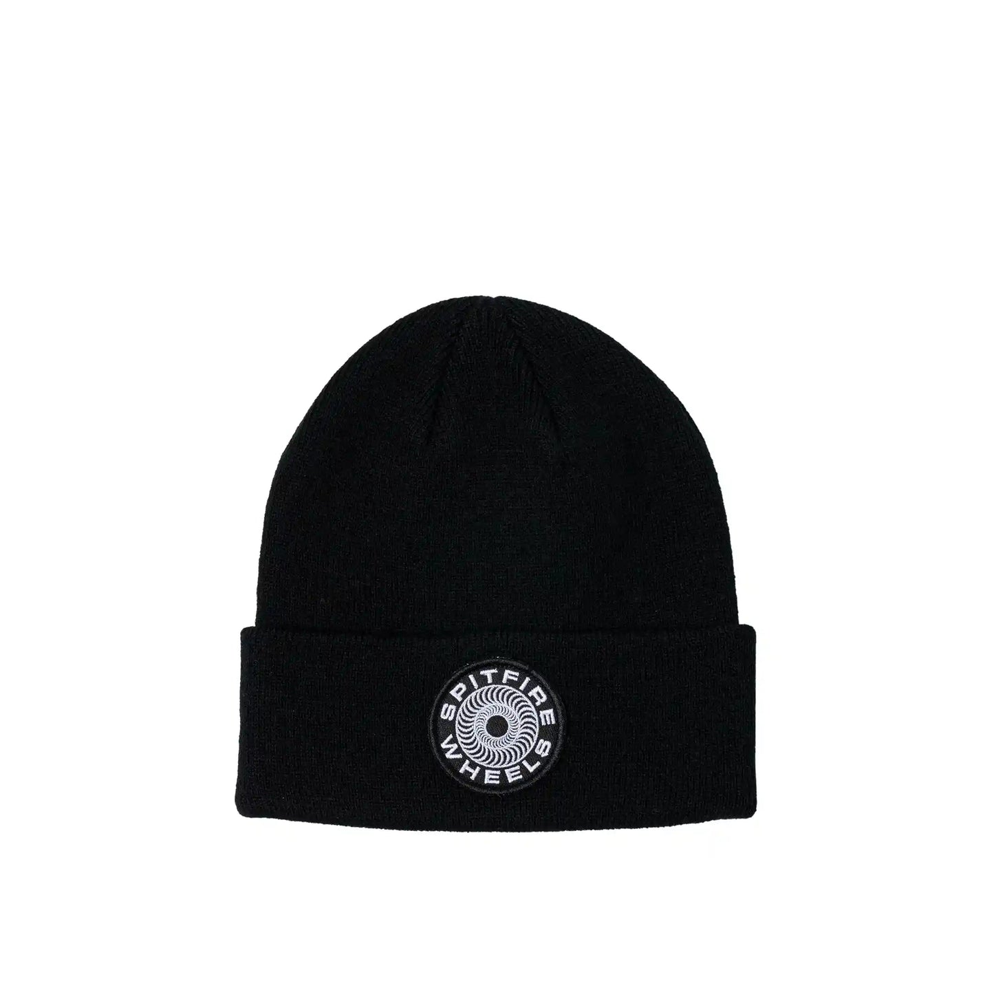 Spitfire Classic '87 Swirl Patch Cuff Beanie, black/white - Tiki Room Skateboards - 1