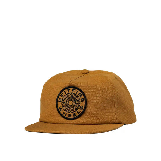 Spitfire Classic '87 Swirl Patch Snapback, dk tan/black - Tiki Room Skateboards - 1