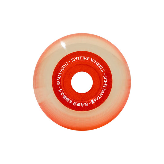Spitfire Sci-Fi Sapphires Wheels, clear / red (58mm) - Tiki Room Skateboards - 1