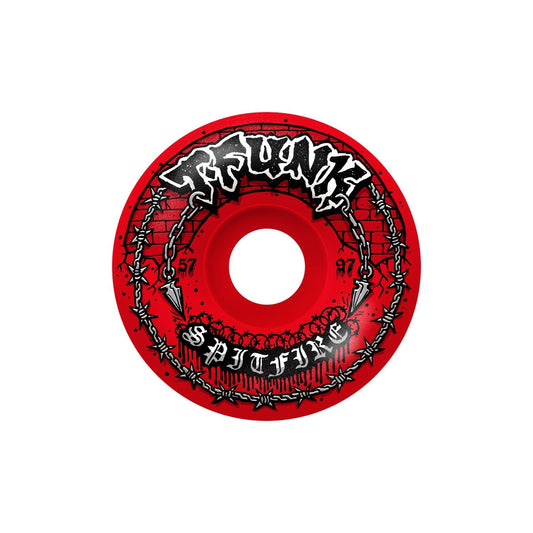Spitfire T - Funk Raw F4 97 Radial Full Wheels, red (57mm) - Tiki Room Skateboards - 1
