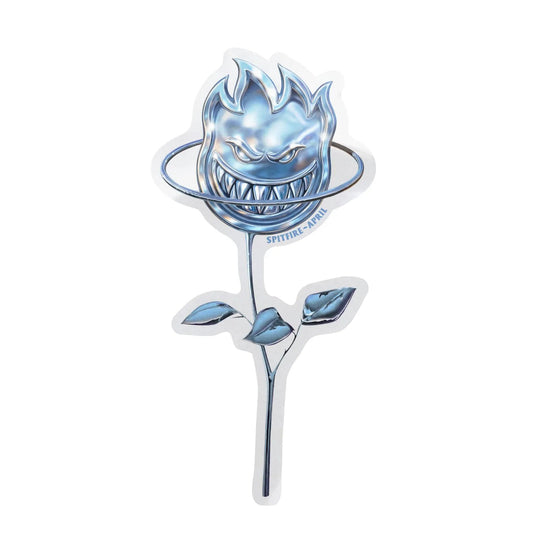 Spitfire X April Bighead Rose Medium Sticker, blue - Tiki Room Skateboards - 1