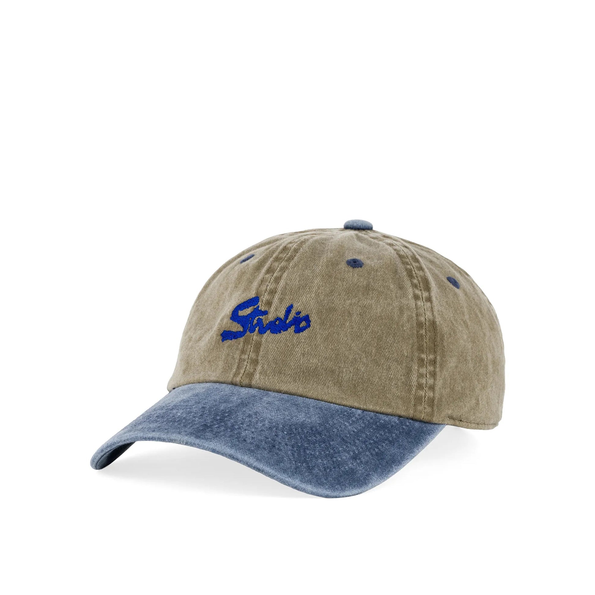 Studio Organic Plus Hat, pigment dyed khaki green/navy - Tiki Room Skateboards - 1