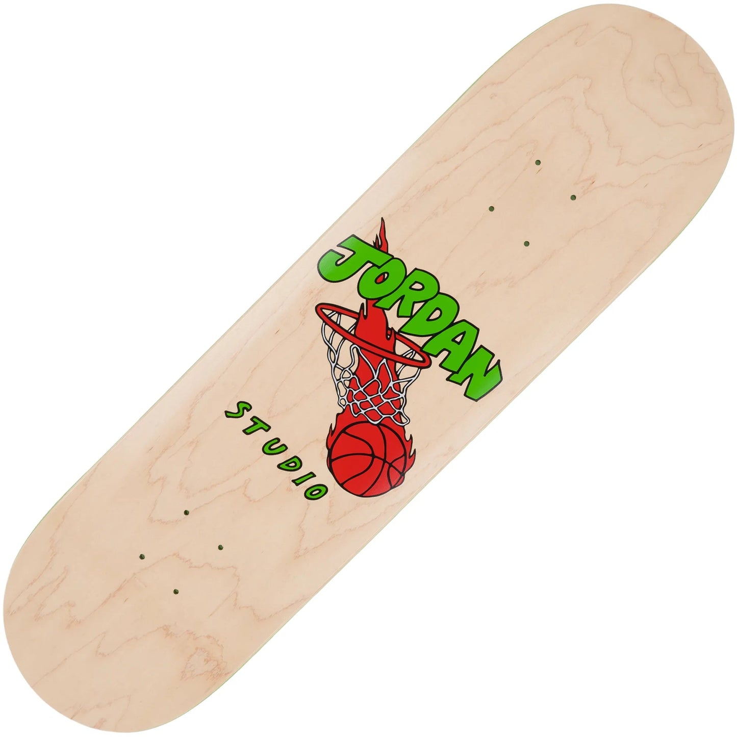 Studio Queijo Hoops On Fire Deck (8.5") - Tiki Room Skateboards - 1