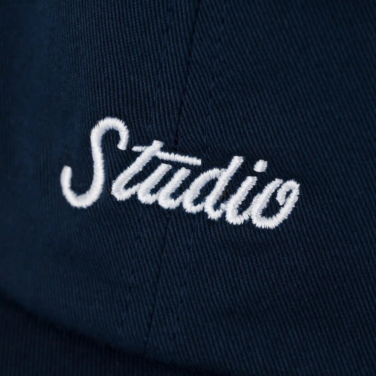 Studio Small Script 6 Panel Hat, navy - Tiki Room Skateboards - 2