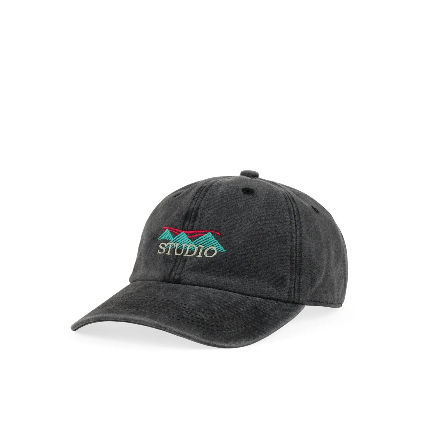 Studio Summit 6 - Panel Garment Dyed Hat, black - Tiki Room Skateboards - 1