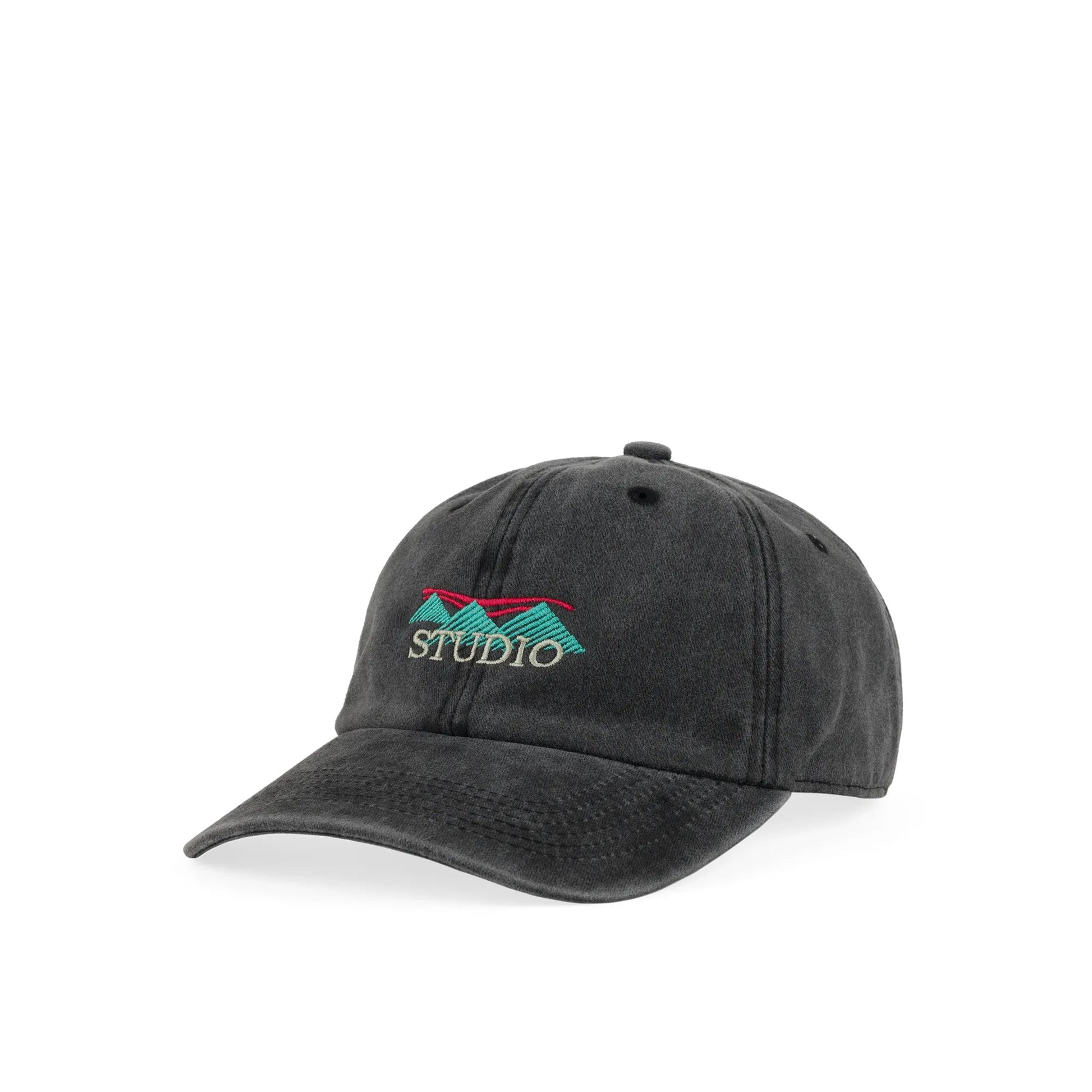 Studio Summit 6 - Panel Garment Dyed Hat, black - Tiki Room Skateboards - 1