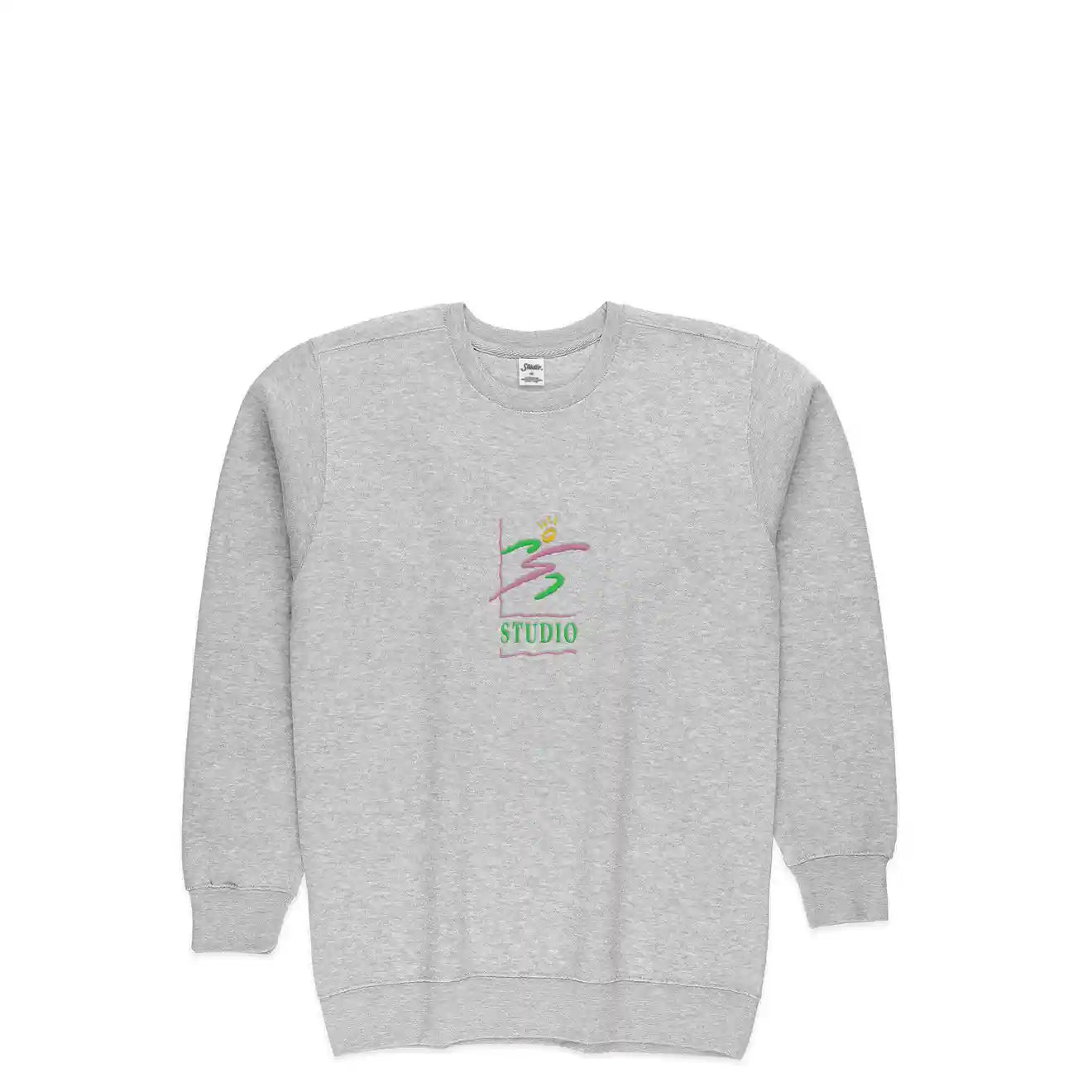 Studio Sun Run Crewneck, heather grey - Tiki Room Skateboards - 1