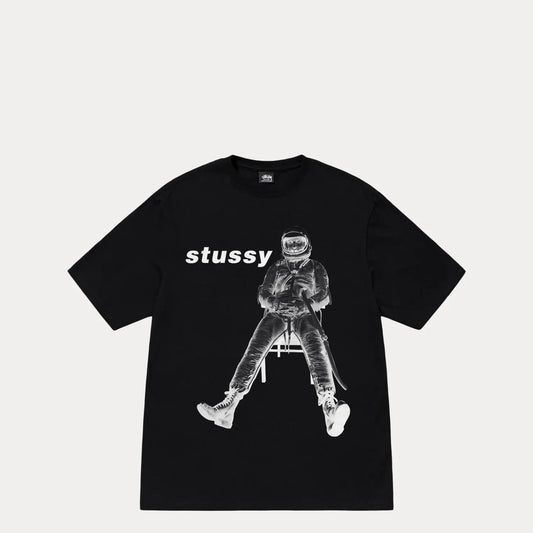 Stussy Astronaut Tee, black - Tiki Room Skateboards - 1