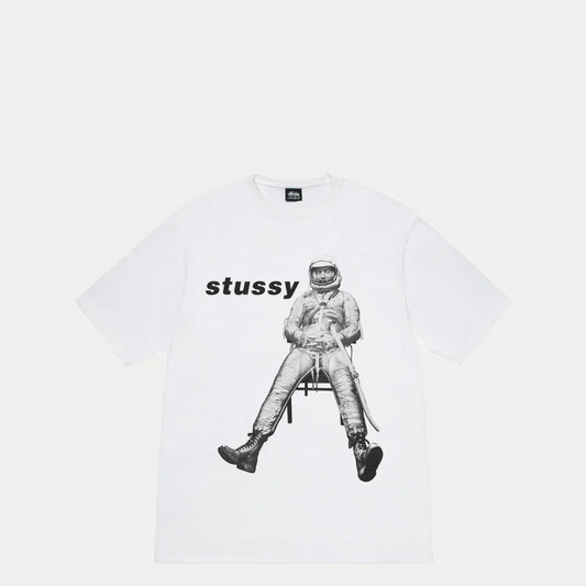 Stussy Astronaut Tee, white - Tiki Room Skateboards - 1