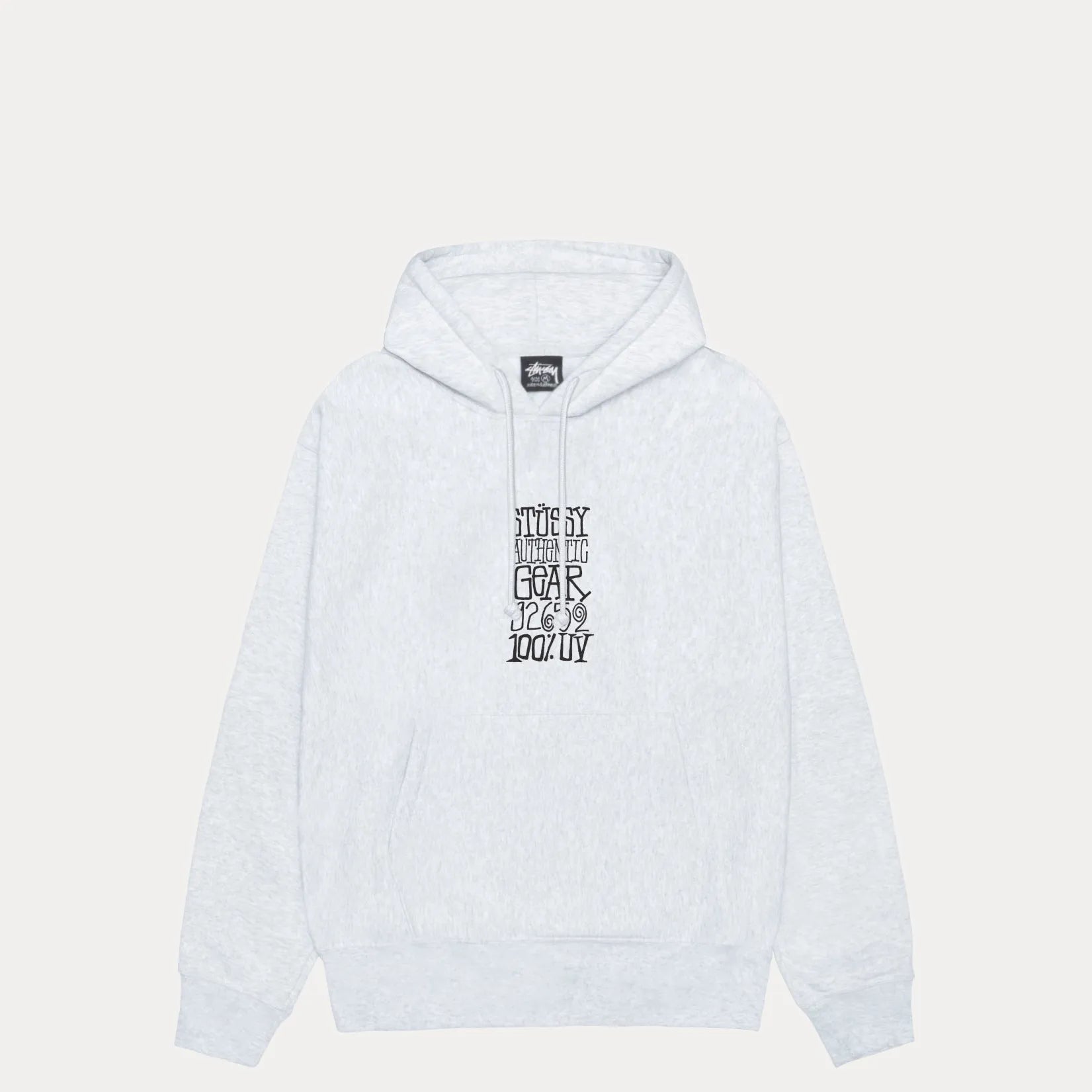 Stussy Authentic Gear Hood, ash heather - Tiki Room Skateboards - 1