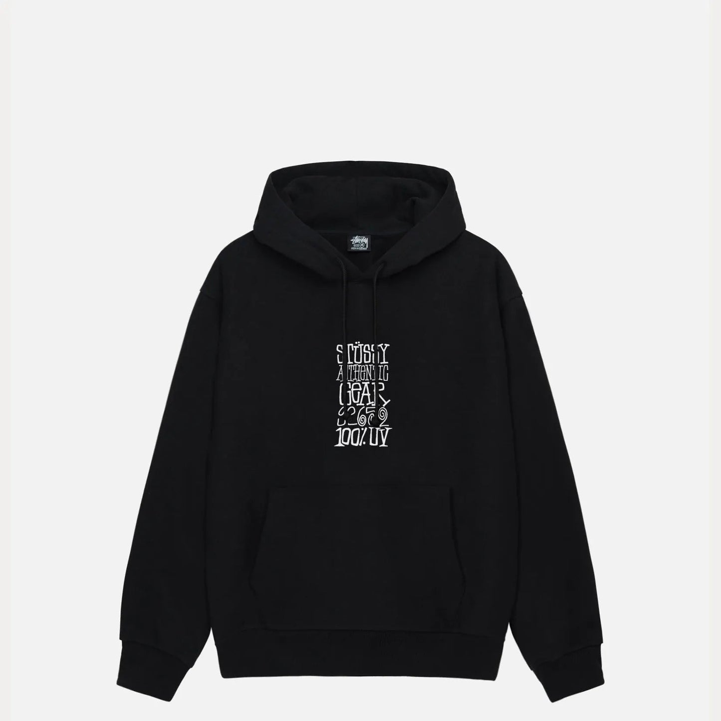 Stussy Authentic Gear Hood, black - Tiki Room Skateboards - 1