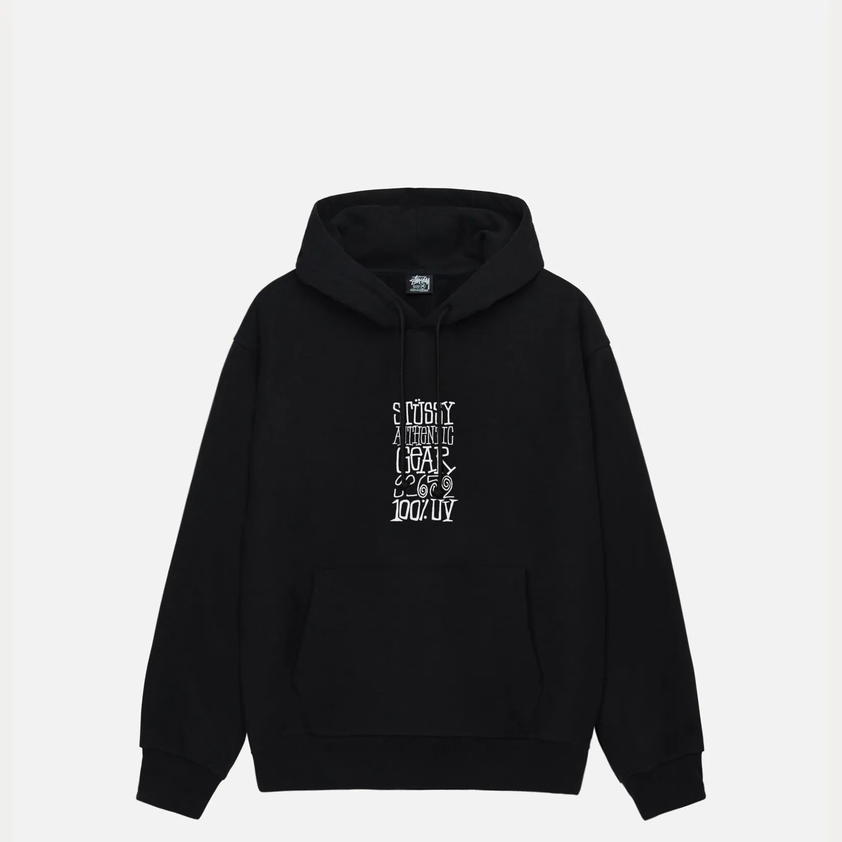 Stussy Authentic Gear Hood, black - Tiki Room Skateboards - 1