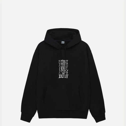 Stussy Authentic Gear Hood, black - Tiki Room Skateboards - 1