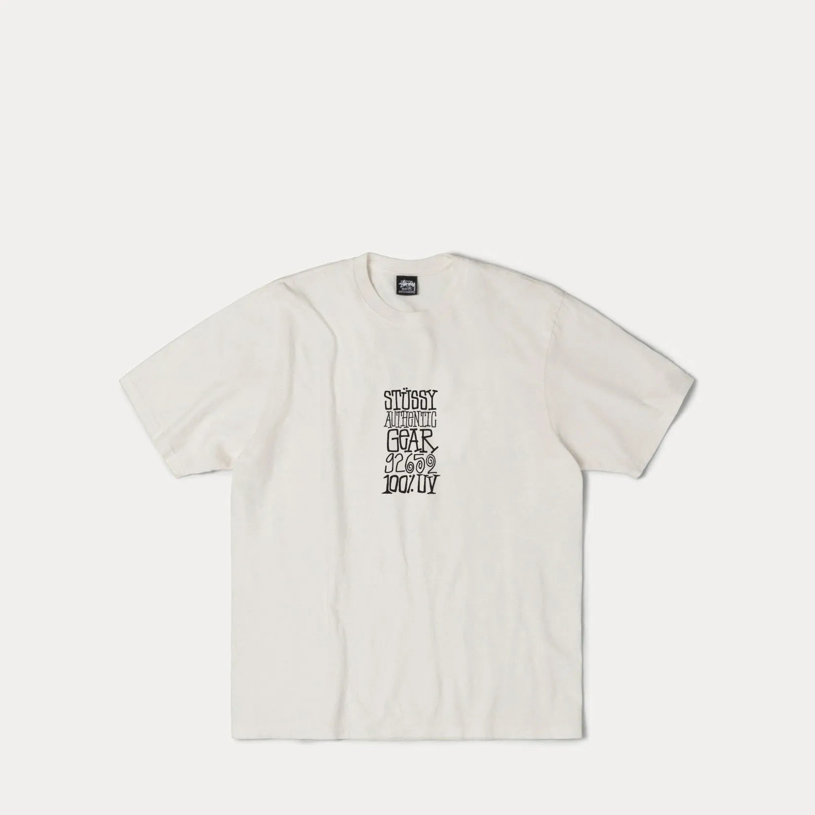 Stussy Authentic Gear Pigment Dyed Tee, natural - Tiki Room Skateboards - 1