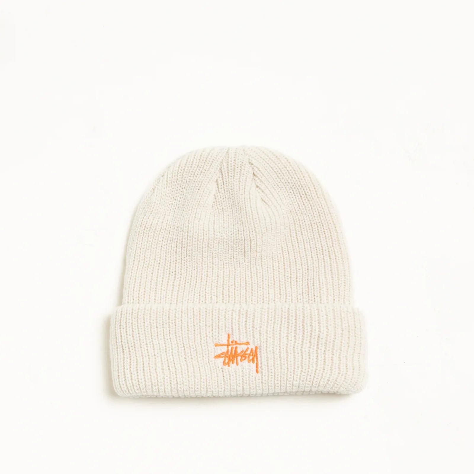 Stussy Basic Cuff Beanie, cloud - Tiki Room Skateboards - 1