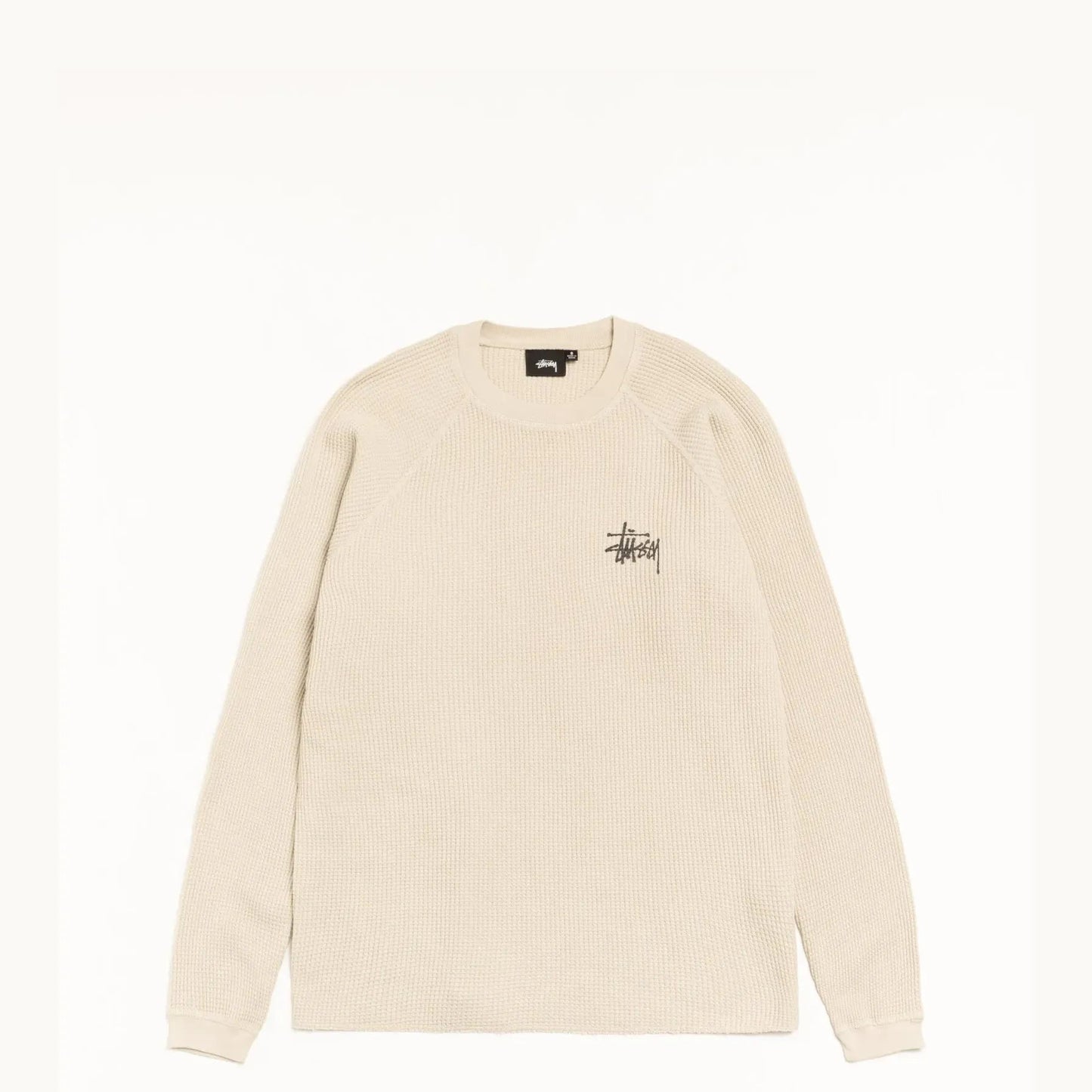 Stussy Basic Stock Raglan Thermal Shirt, bone - Tiki Room Skateboards - 2