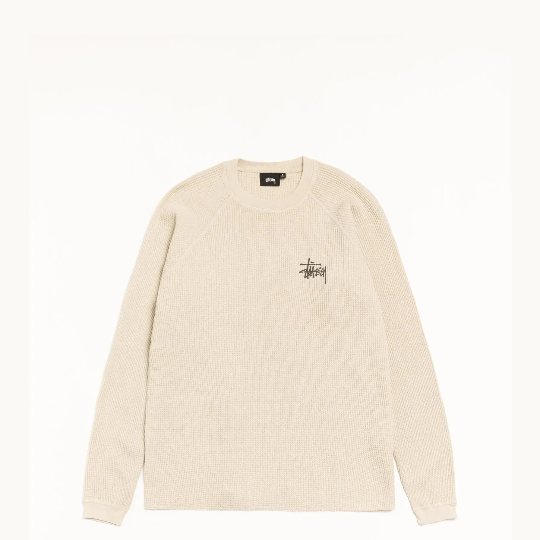 Stussy Basic Stock Raglan Thermal Shirt, bone - Tiki Room Skateboards - 2