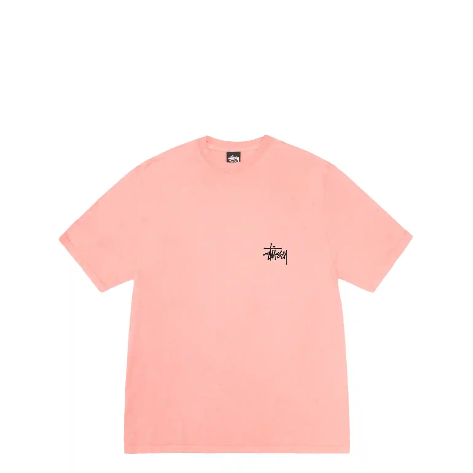 Stussy Basic Stussy Pigment Dyed Tee, coral - Tiki Room Skateboards - 2