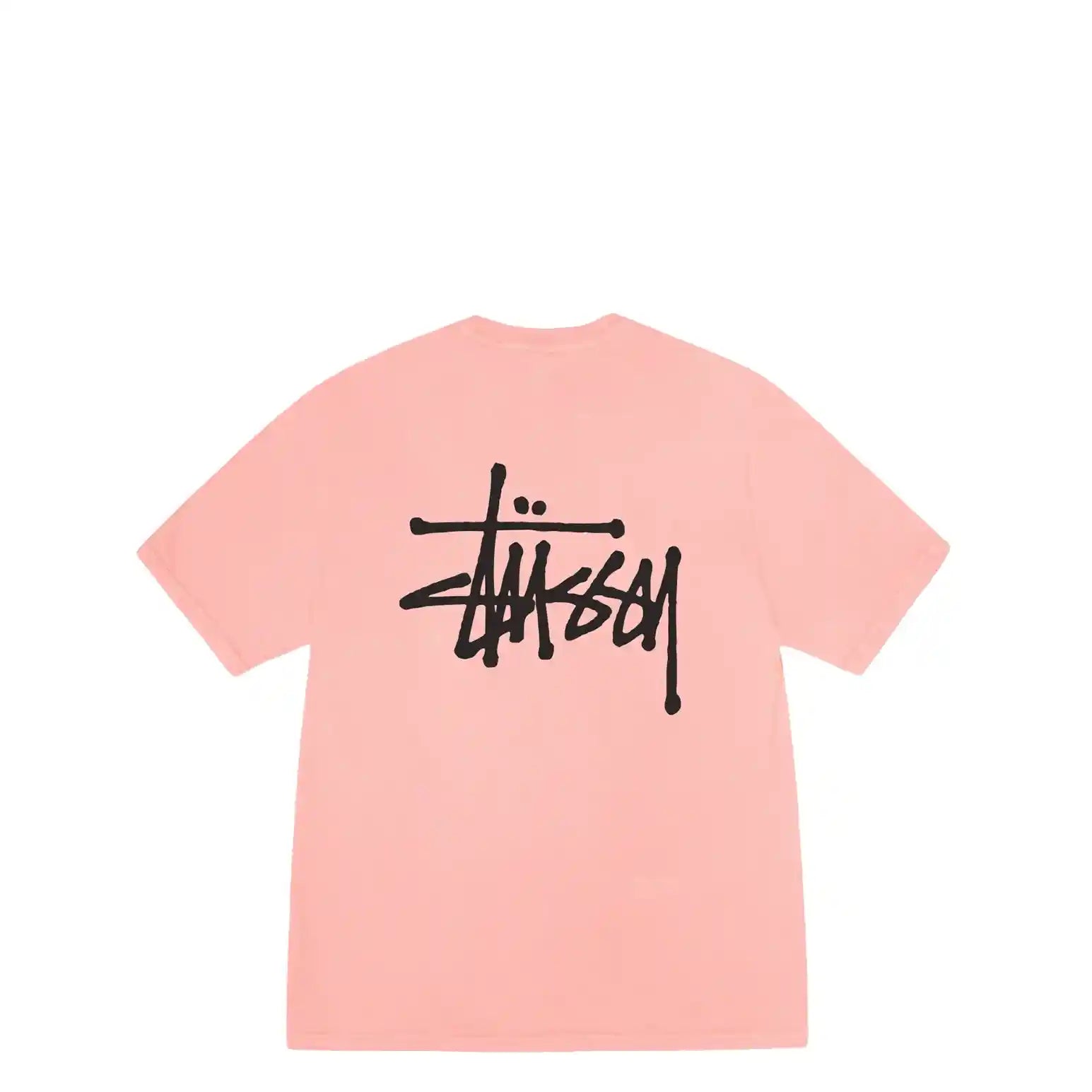 Stussy Basic Stussy Pigment Dyed Tee, coral - Tiki Room Skateboards - 1