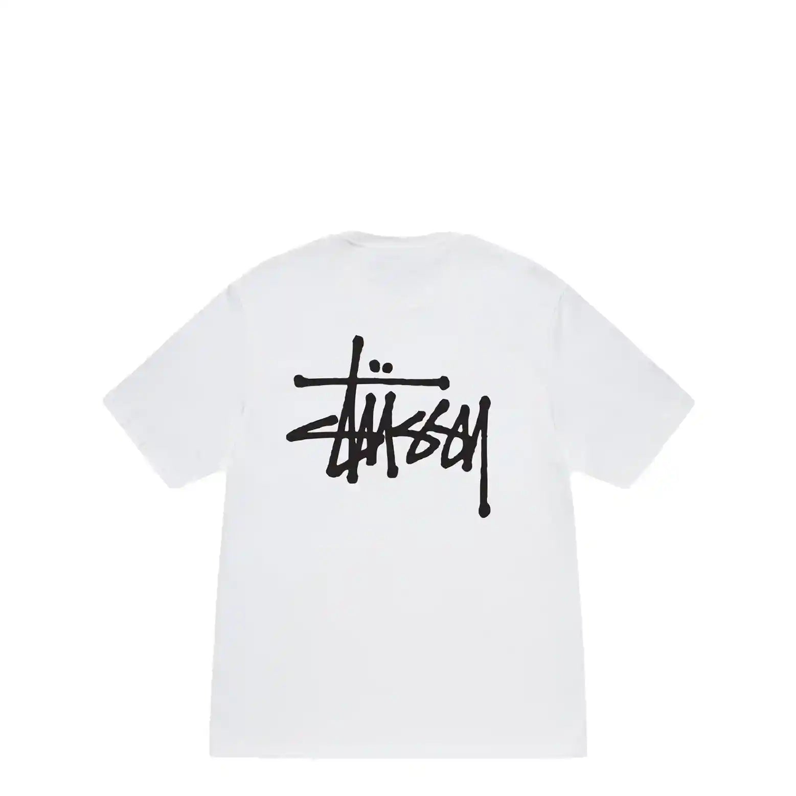 Stussy Basic Stussy Tee, white - Tiki Room Skateboards - 1