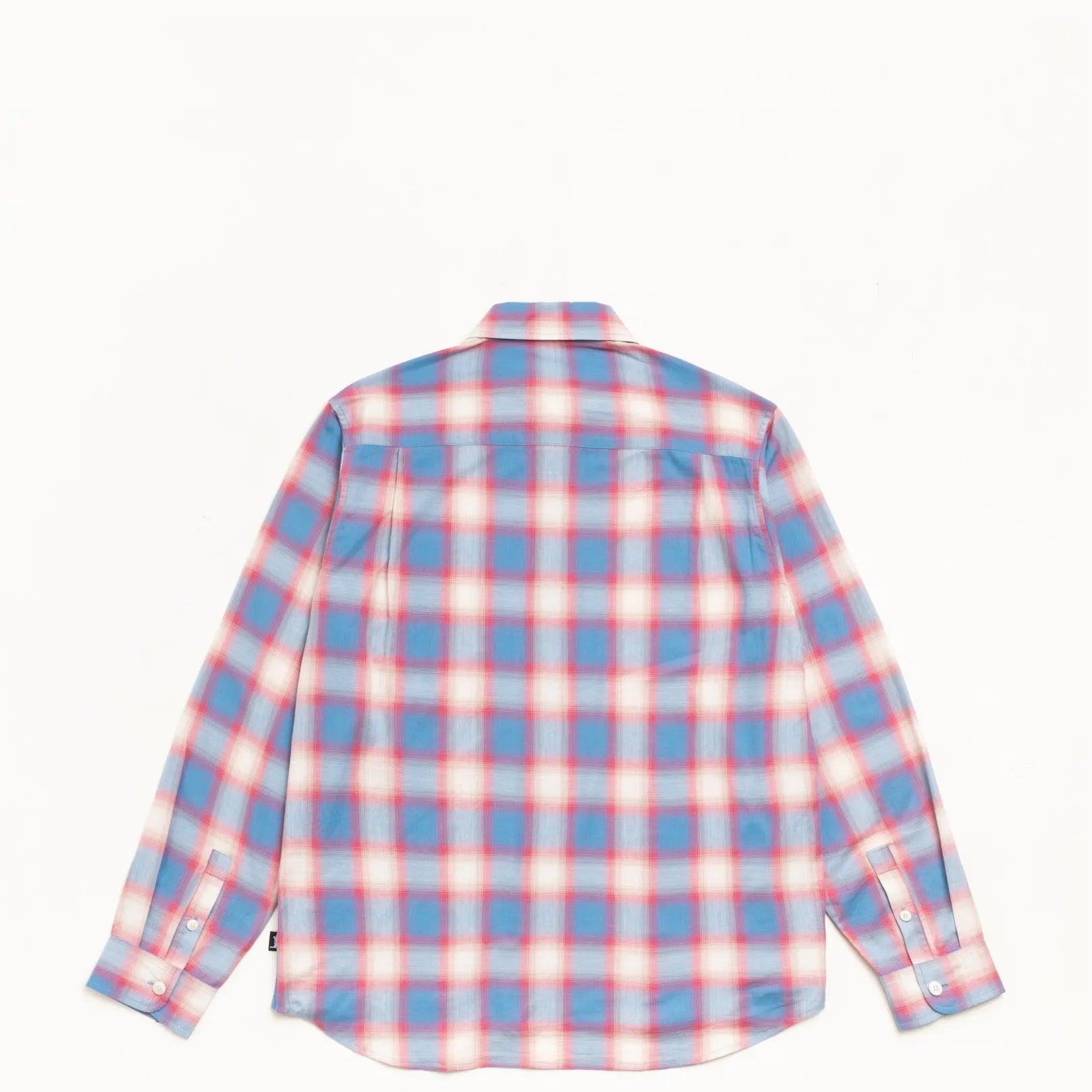 Stussy Beach Ombre Plaid Shirt, blue - Tiki Room Skateboards - 7