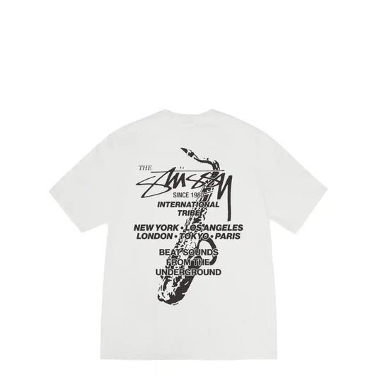 Stussy Beat Sounds Pigment Dyed Tee, natural - Tiki Room Skateboards - 1