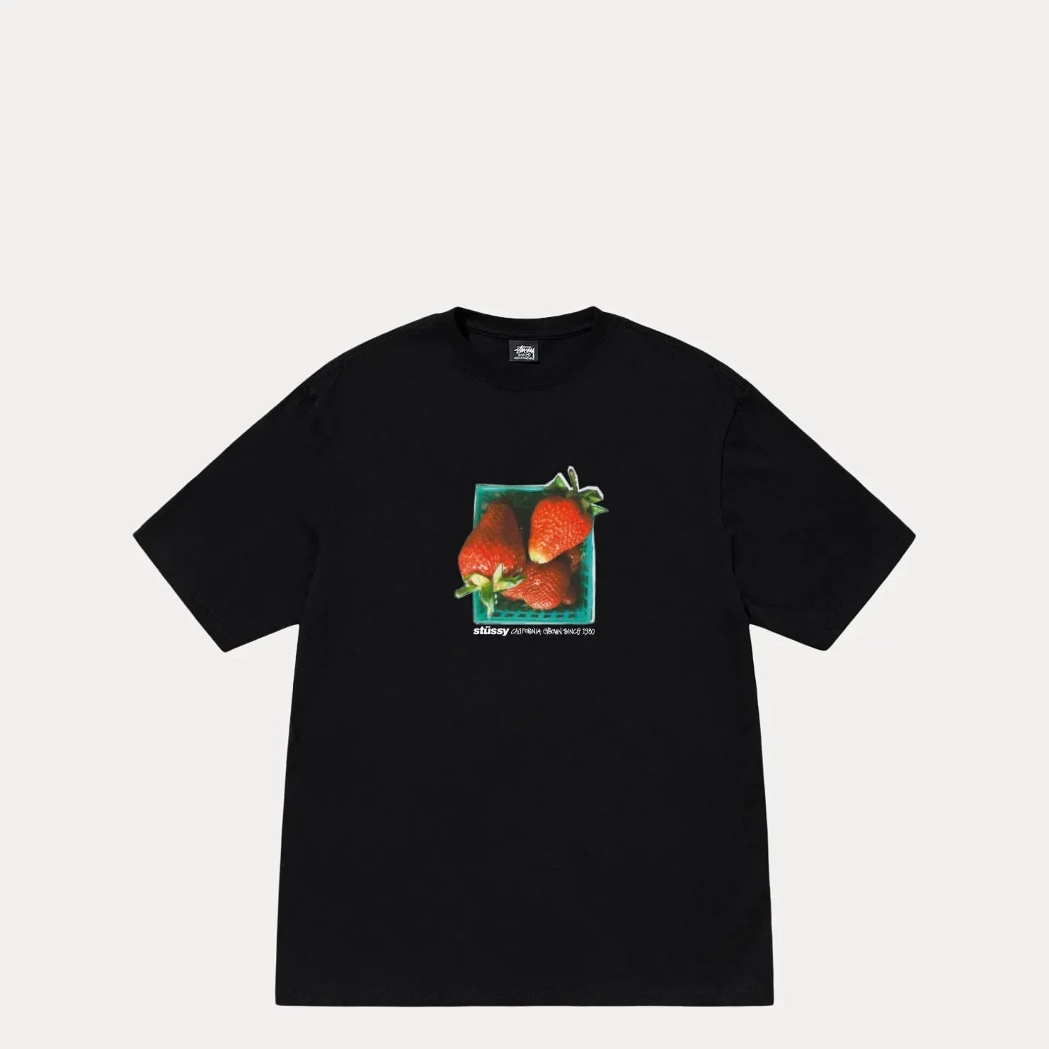 Stussy Berries Tee, black - Tiki Room Skateboards - 1