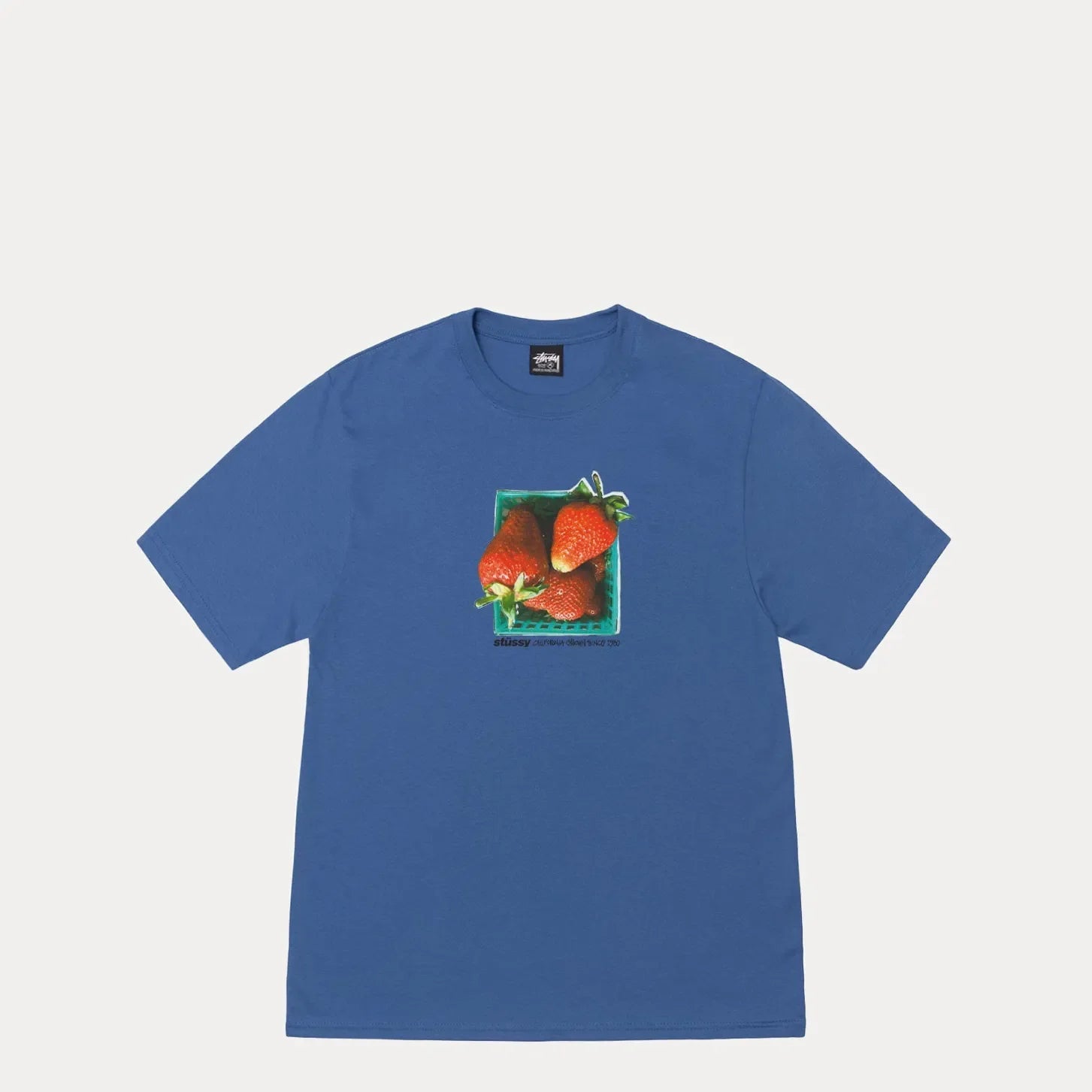 Stussy Berries Tee, blue - Tiki Room Skateboards - 1