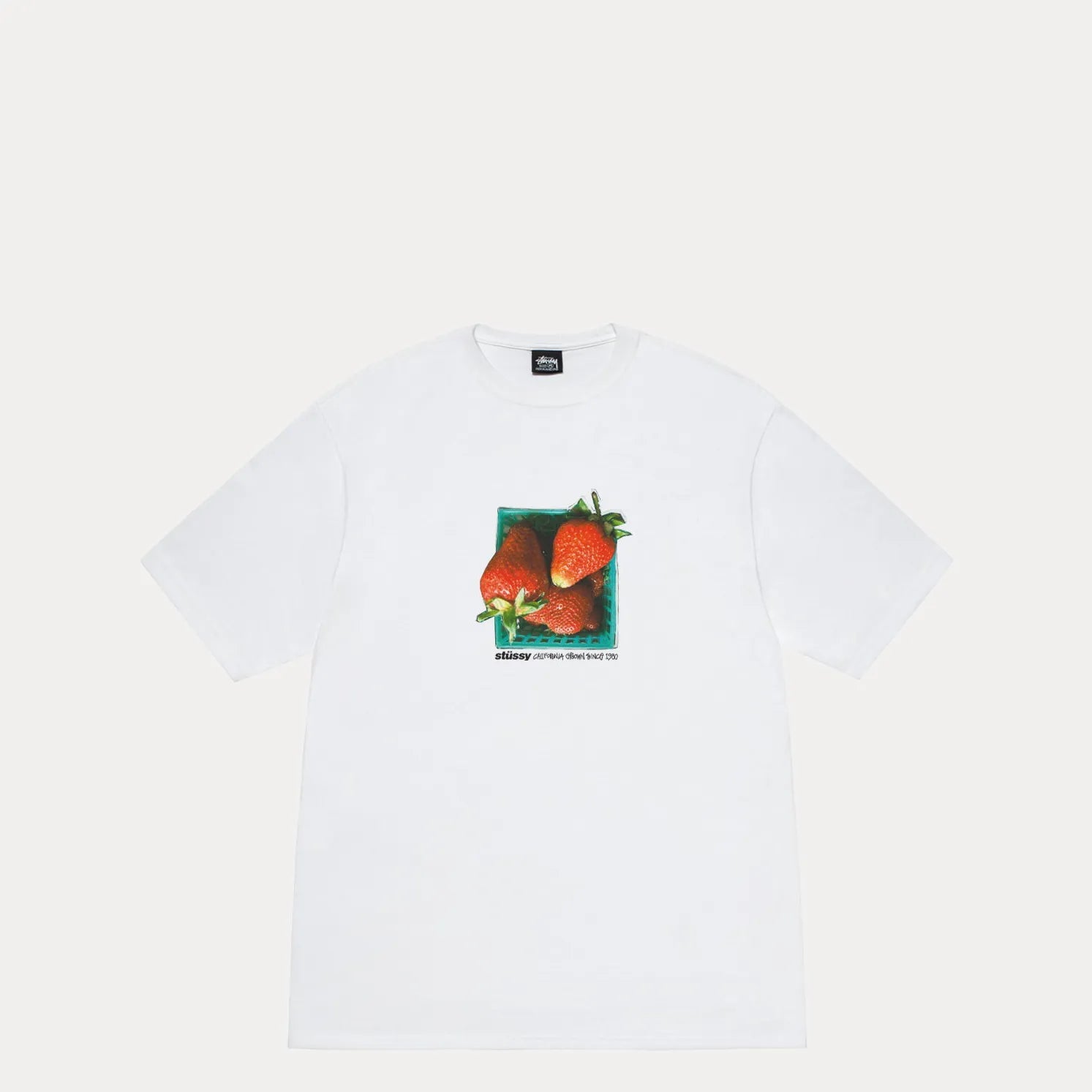 Stussy Berries Tee, white - Tiki Room Skateboards - 1