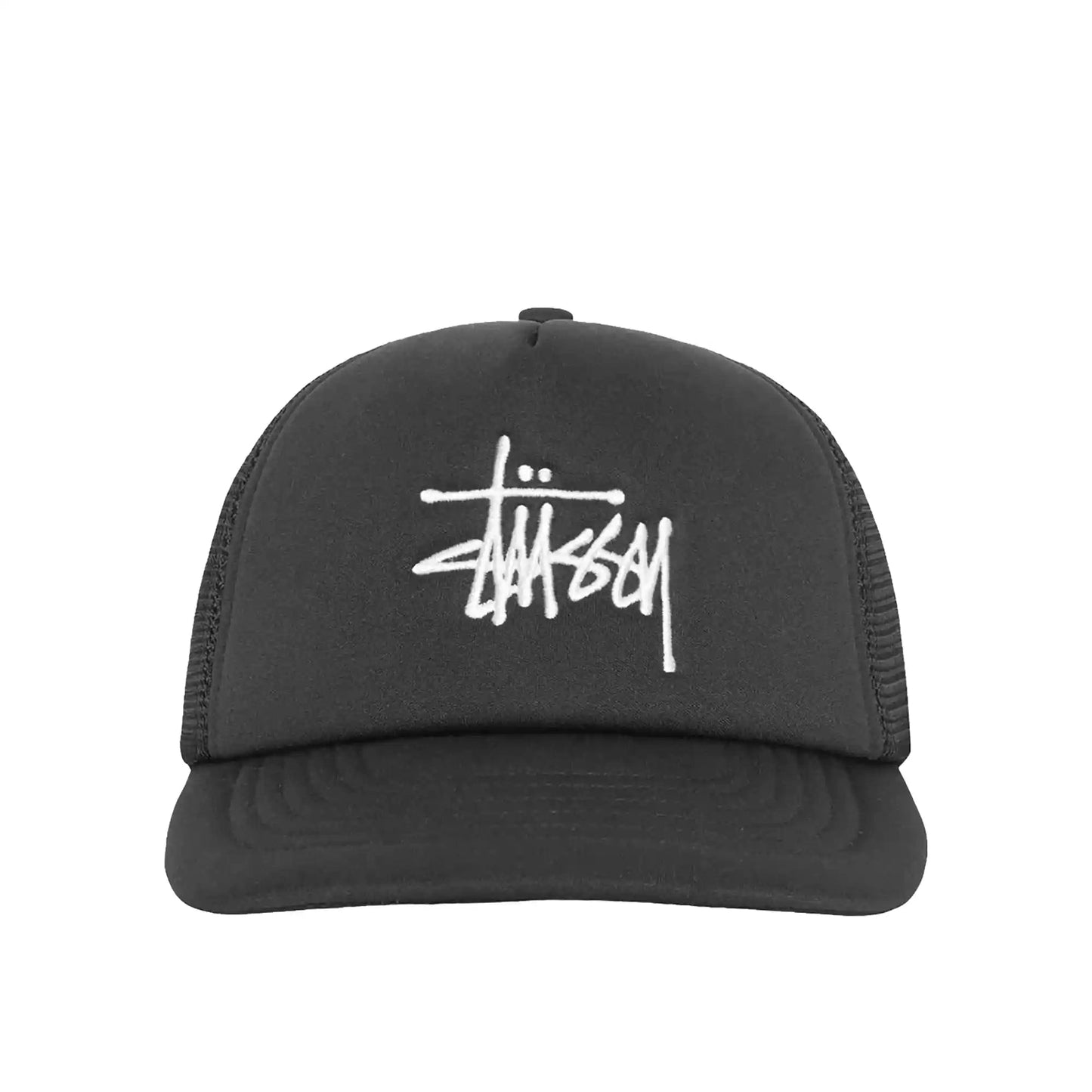 Stussy Big Basic Trucker Cap, black - Tiki Room Skateboards - 3