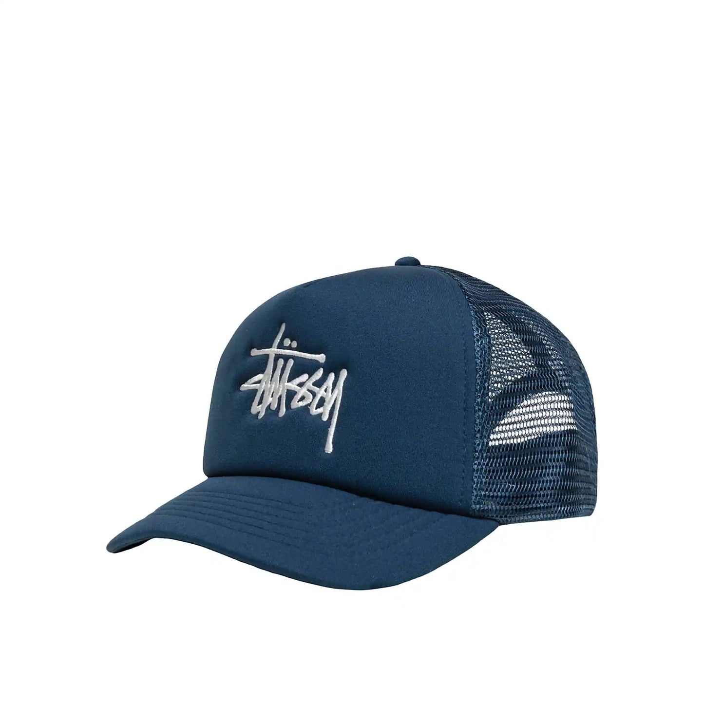 Stussy Big Basic Trucker Cap, deep blue - Tiki Room Skateboards - 1