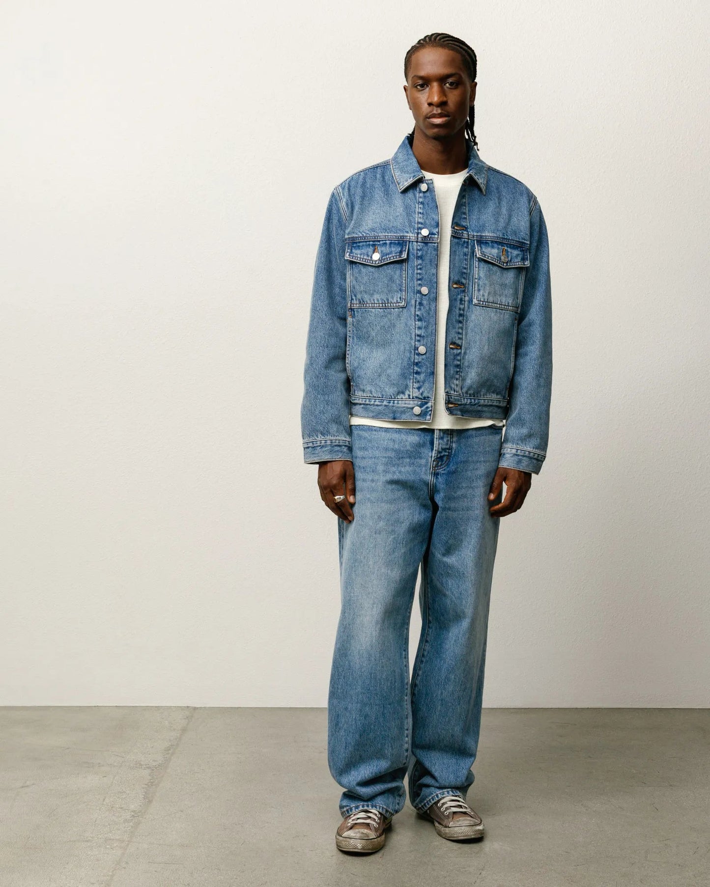 Stussy Big Ol Jean Denim, indigo stone wash - Tiki Room Skateboards - 2